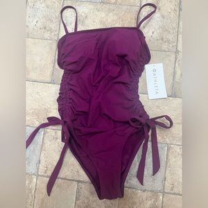 Athleta Shirred One-Pice Swimsuit. Brand New with tags. Slightly padded.